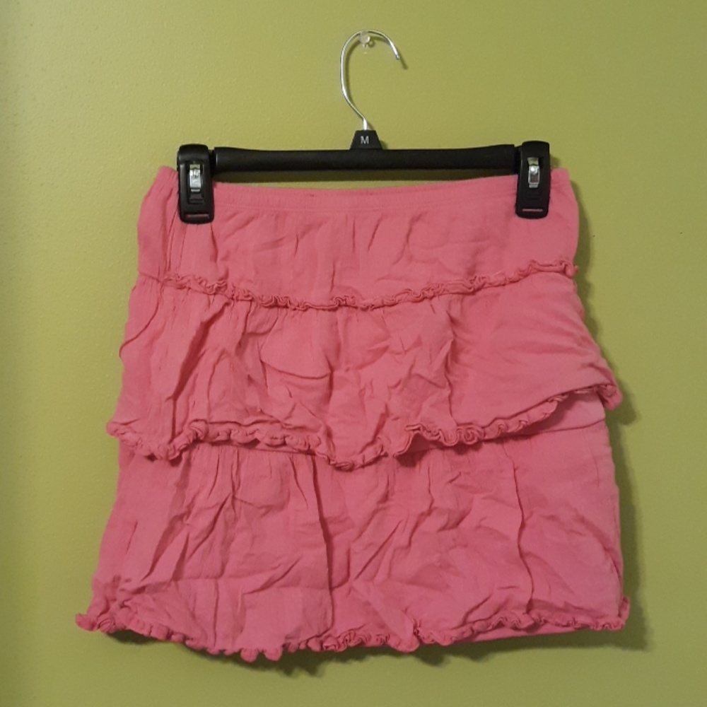 Byer Girl Pink Elastic Ruffled Skirt